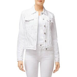J BRAND Harlow Shrunken Denim Jacket In White Size Small